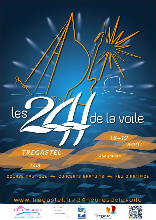 Affiche événement 24h de la voile Trégastel 2018